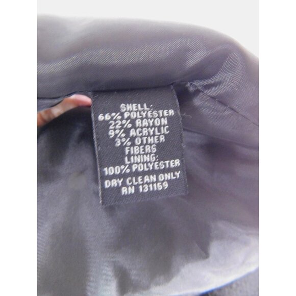 Valerie Stevens Black Double-Breasted Peacoat 3X - Plus Size Winter - Excellent - Picture 12 of 12